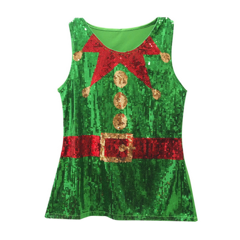 Ronis Christmas Sequins Singlet Santas