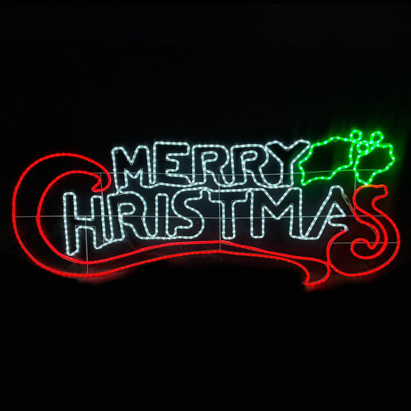 Ronis Christmas Sign 100x45cm White Red