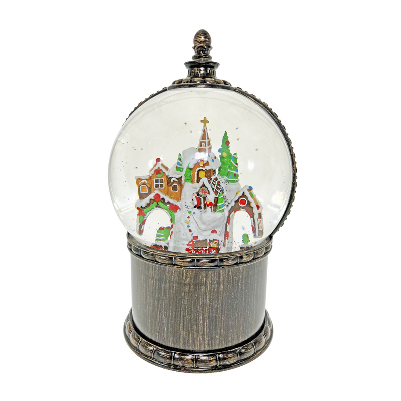 Ronis Christmas Snow Globe Gingerbread Village