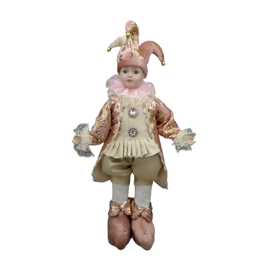 Ronis Christmas Standing Musical Elf Rose/Gold
