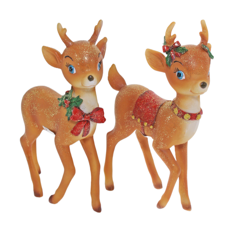 Ronis Christmas Standing Reindeers 11.5x6x16.5cm 2 Asstd