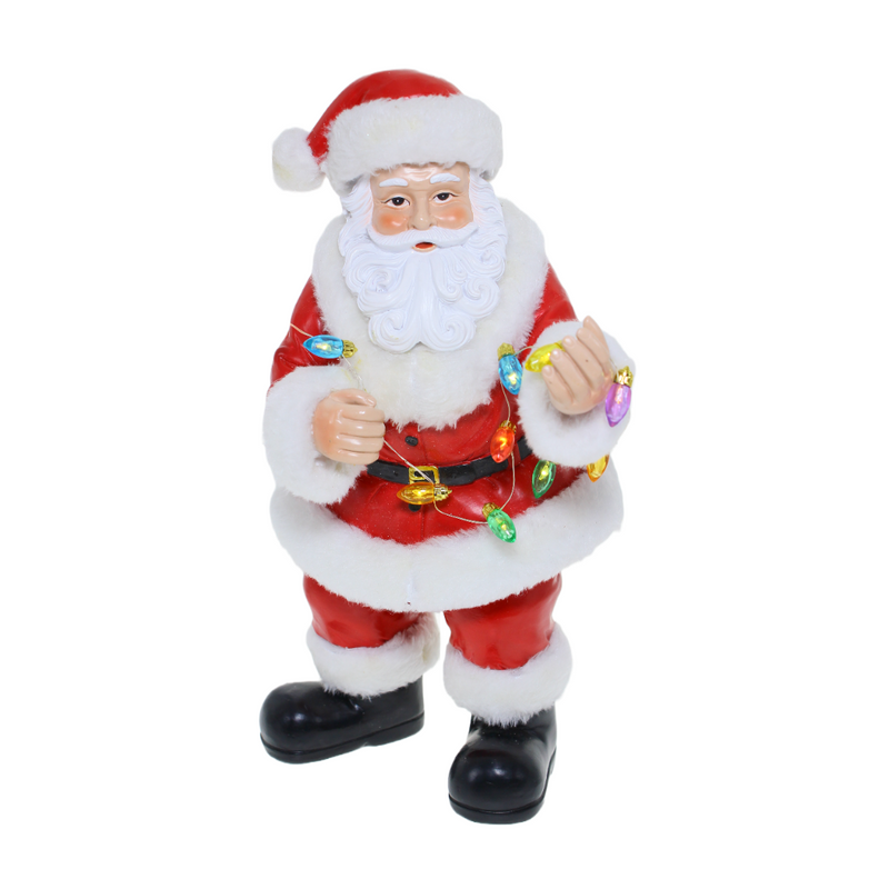 Ronis Christmas Standing Santa with String Led