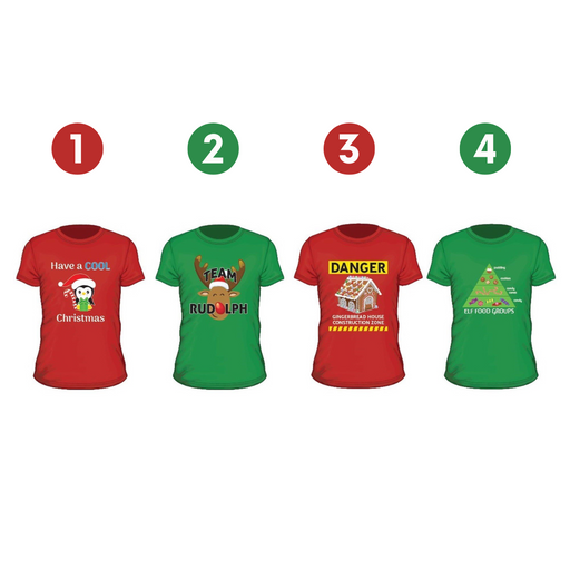 Ronis Christmas T-Shirt Kids 4 Asstd