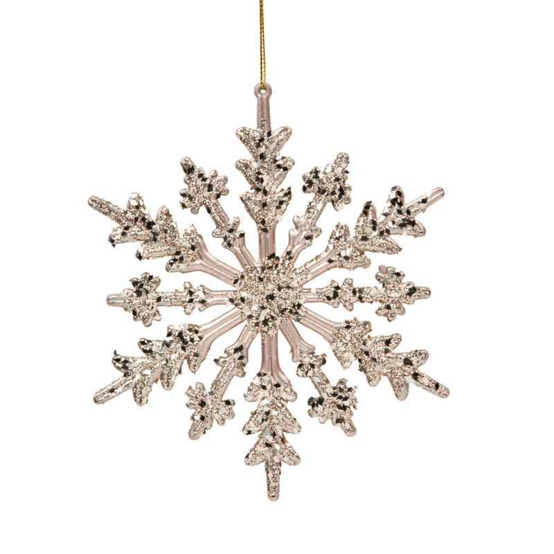 Ronis Christmas Tree Decoration Champagne Snowflake 16cm