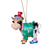 Ronis Christmas Tree Decoration Cow in Fancy Clothes 8cm