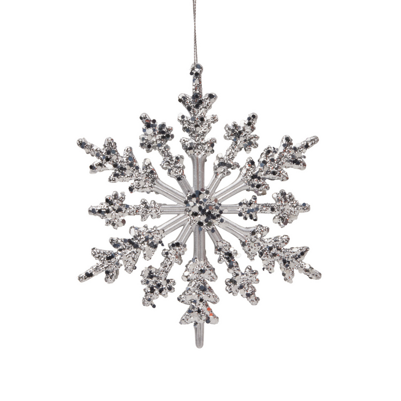 Ronis Christmas Tree Decoration Silver Snowflake 16cm