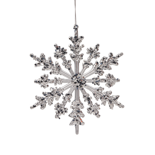 Ronis Christmas Tree Decoration Silver Snowflake 16cm