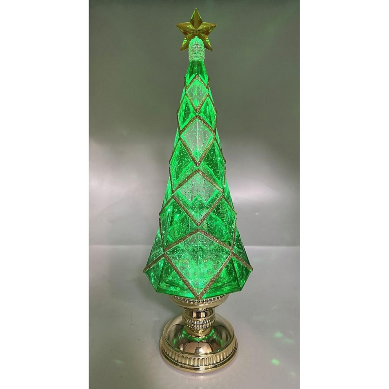 Ronis Christmas Tree Green/Gold Trim Large