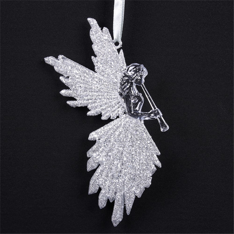 Ronis Christmas Tree Ornament Angel Silver Finish 17cm