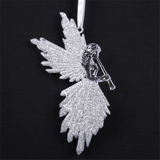 Ronis Christmas Tree Ornament Angel Silver Finish 17cm
