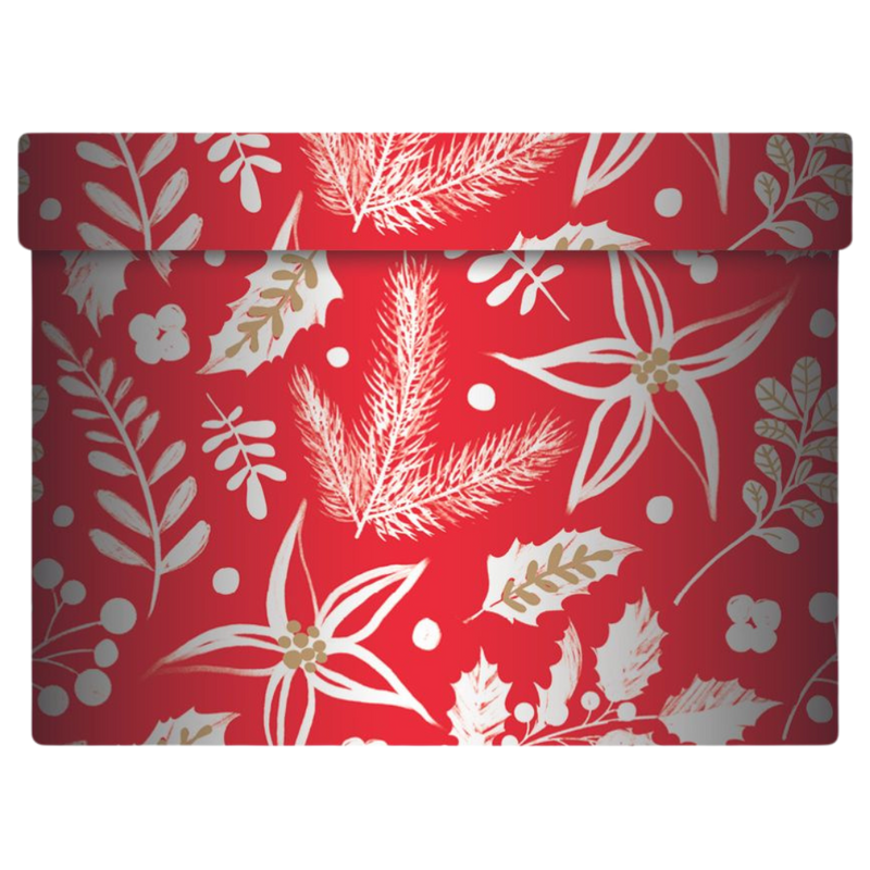 Christmas Box Round Nested 10 Foliage