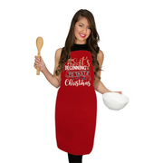 Ronis Christmas Apron 67x80cm Red
