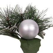 Christmas ball pick 23cm assorted colors holiday decoration for tree or wreath