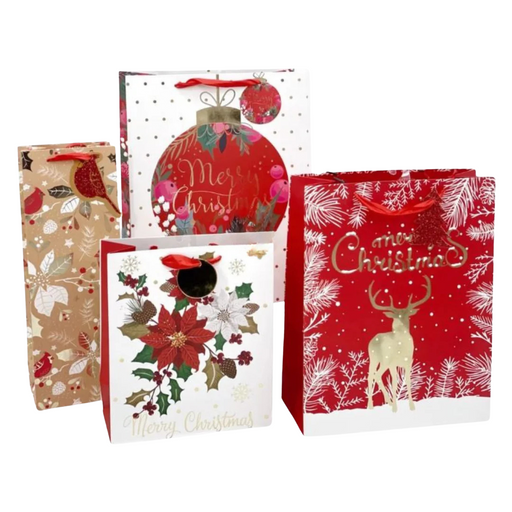 Ronis Christmas Bottle Bag Charming Foil Assorted