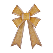 Christmas Bow Display with Lights Gold Indoor Outdoor 110cmH – illuminated oversized gold festive bow decoration
