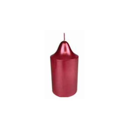 Ronis Christmas Candle Pillar 13cm Metallic Red