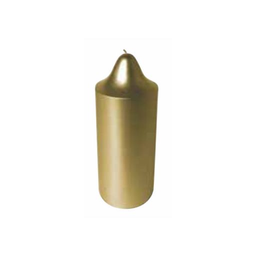 Ronis Christmas Candle Pillar 18cm Gold