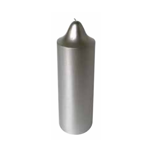 Ronis Christmas Candle Pillar 23cm Silver