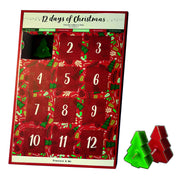 Christmas tealight candle gift set with 12 assorted festive-scented candles in a holiday gift box