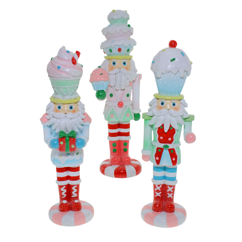 Christmas Candy Nutcrackers 31cm Assorted – festive candy-themed nutcracker decorations for Christmas displays