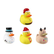 Assorted 10cm vinyl Christmas ducks in festive outfits – perfect for fun holiday decorations or stocking stuffers