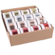 Ronis Christmas Faux Linen and Sequin Ribbon 6.3cmx5m Assorted – thumbnail