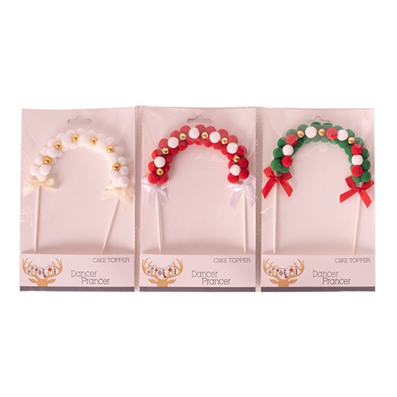 Ronis Christmas Garland Cake Toppers 3 Asstd