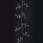Crystal garland 100cm with clear beads on flexible wire, ideal for elegant Christmas decorating