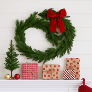 2.7m Emerald Angel Christmas garland with full green foliage, unlit