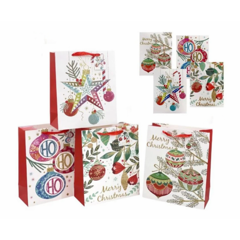 Ronis Christmas Gift Bag Garden Of Baubles Large Assorted