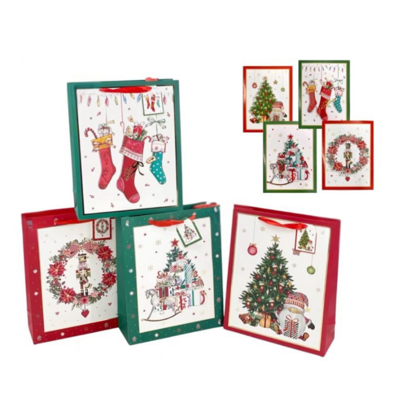 Christmas Gift Bag Large Cheerful Asst