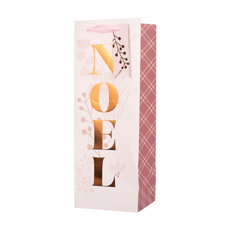 Christmas Bottle Gift Bag with “Noel” Design – 13x12x36cm