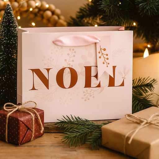 Large Christmas Gift Bag with Noel Design – 51x15x40cm