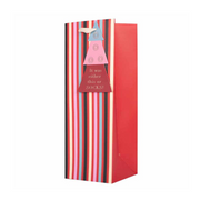 Christmas bottle gift bag with festive design, 12x36x12cm – ideal for wine or champagne – thumbnail