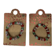 Ronis Christmas Glass Bracelet Header Card Packing Large 2 Asstd