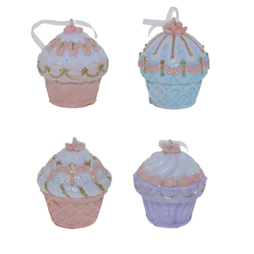 Ronis Christmas Hanging Decoration Cupcake 4.5x4.5x5.5cm Assorted