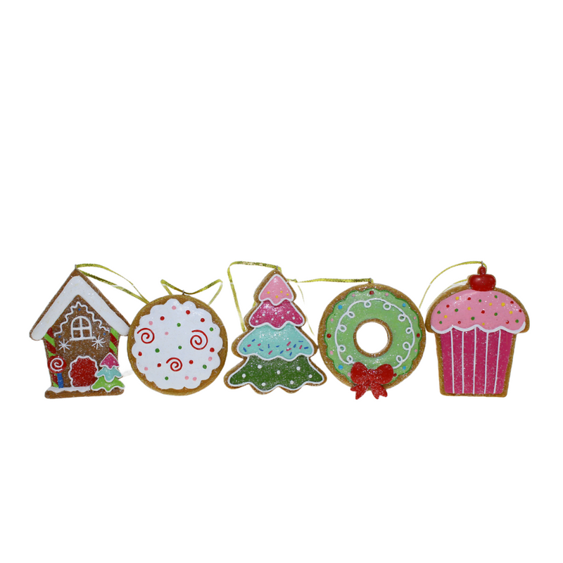Ronis Christmas Hanging Decoration Frosted Cookies Assorted