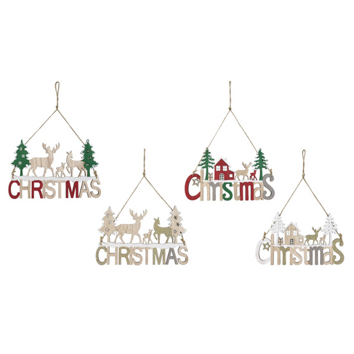Ronis Christmas Hanging Sign 23cm Assorted