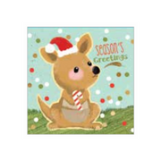 Boxed set of 20 Christmas cards for kids featuring cute holiday animal designs, FSC Mix paper