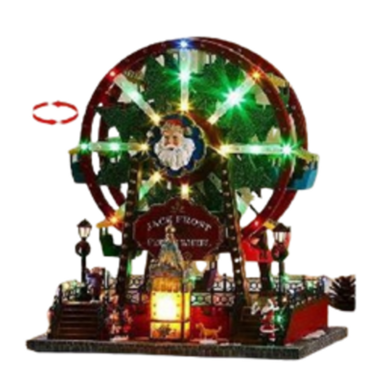 Ronis Christmas LED Big Ferris Wheel W Turning Function & Music 30x20.5x34cm
