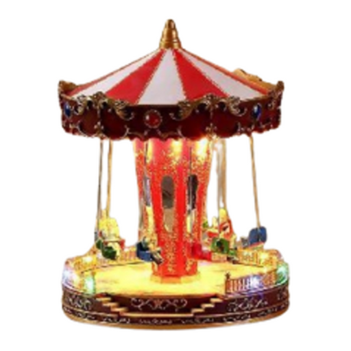 Ronis Christmas LED Carousel W Flying & Turning Functions & Music 21x21x27cm