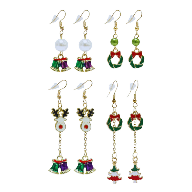 Ronis Christmas Long Dangly Earrings Assorted