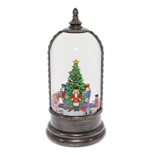 Christmas Motion Dome Nutcracker – illuminated glitter motion dome with festive nutcracker figure