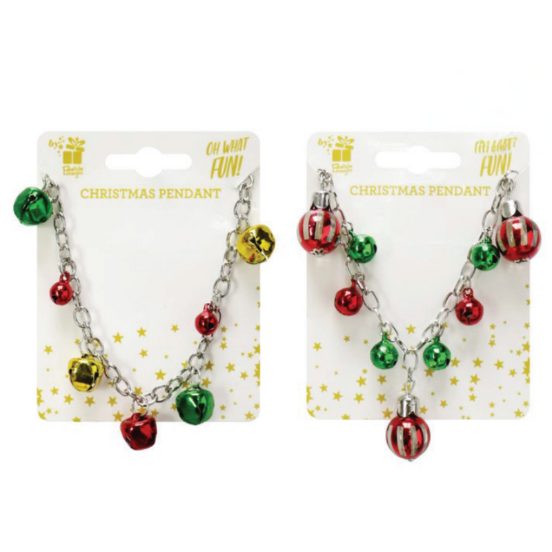 Ronis Christmas Nutbell/Bauble Necklace Assorted