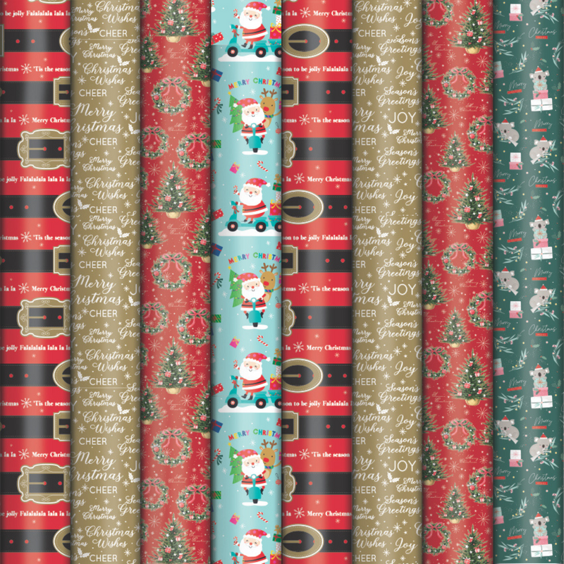 Ronis Christmas Roller Wrap 300x70cm Assorted