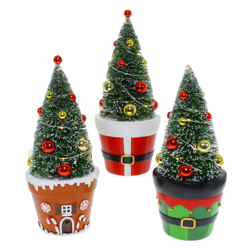 Ronis Christmas Snowman Led Trees Assorted