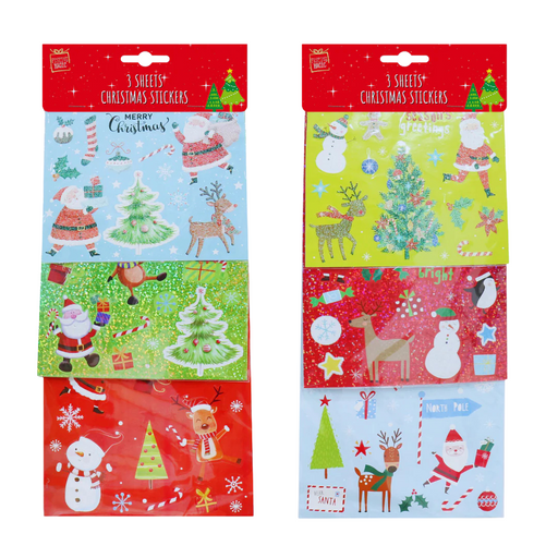 Ronis Christmas Stickers 3 Sheets Assorted