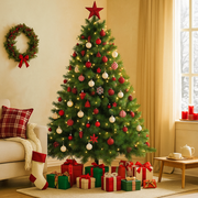 7ft Brighton Spruce Christmas Tree with full green branches and classic shape