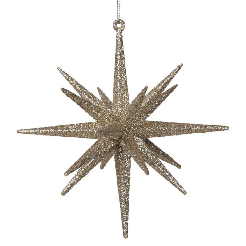 Ronis Christmas Tree Decoration Starburst 15cm Champagne