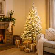 4ft flocked mix pine Christmas tree with snow-dusted branches